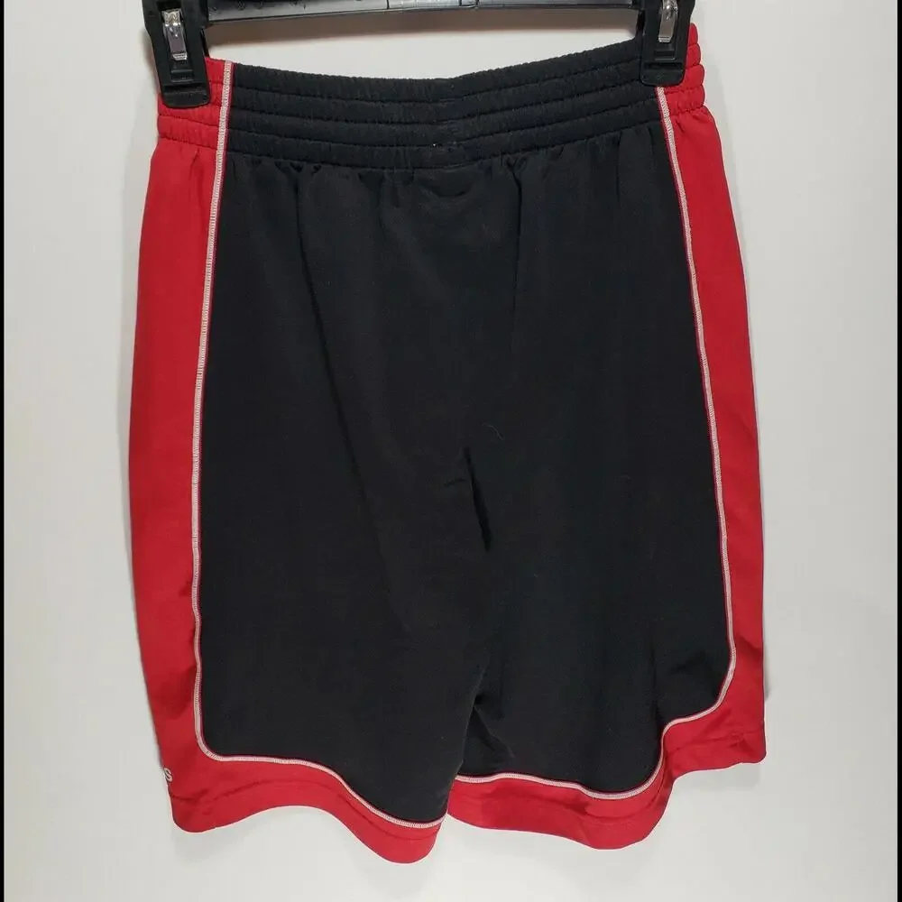 Mens Adidas Climalite Black Red Basketball Gym Shorts‎ W/ Pockets Size Small S